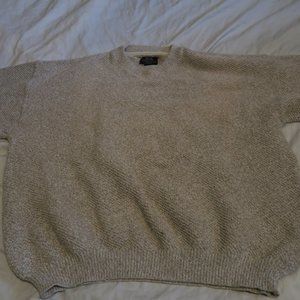Willis & Geiger Heavy Knit Pullover Cotton Sweater Oatmeal Made in USA Men's L